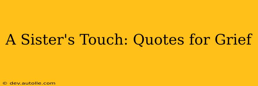 A Sister's Touch: Quotes for Grief
