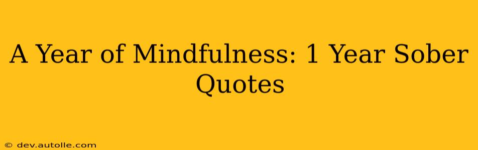 A Year of Mindfulness: 1 Year Sober Quotes