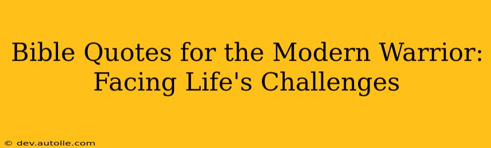 Bible Quotes for the Modern Warrior: Facing Life's Challenges