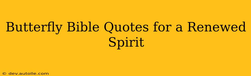 Butterfly Bible Quotes for a Renewed Spirit