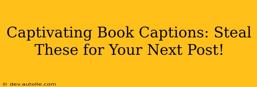 Captivating Book Captions: Steal These for Your Next Post!