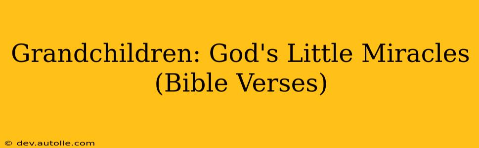 Grandchildren: God's Little Miracles (Bible Verses)
