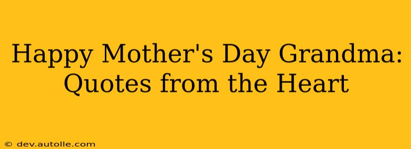 Happy Mother's Day Grandma: Quotes from the Heart