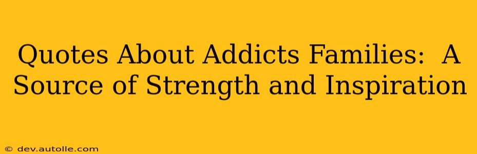 Quotes About Addicts Families:  A Source of Strength and Inspiration