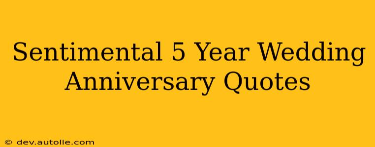 Sentimental 5 Year Wedding Anniversary Quotes