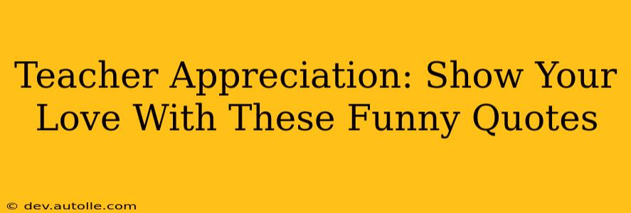 Teacher Appreciation: Show Your Love With These Funny Quotes