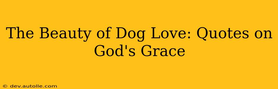 The Beauty of Dog Love: Quotes on God's Grace