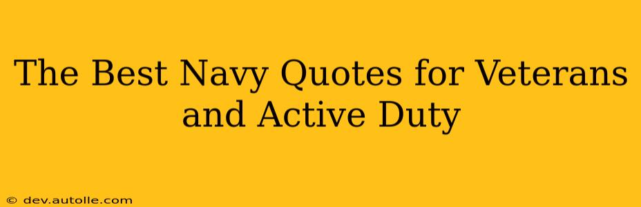 The Best Navy Quotes for Veterans and Active Duty
