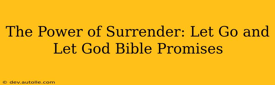 The Power of Surrender: Let Go and Let God Bible Promises