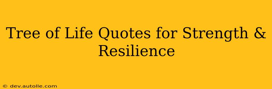 Tree of Life Quotes for Strength & Resilience