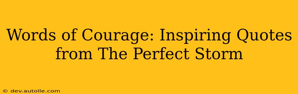 Words of Courage: Inspiring Quotes from The Perfect Storm